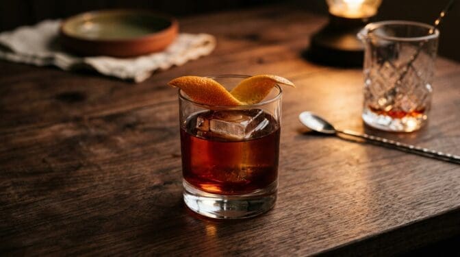 The Boulevardier cocktail. Food & Drinks recipe photo.
