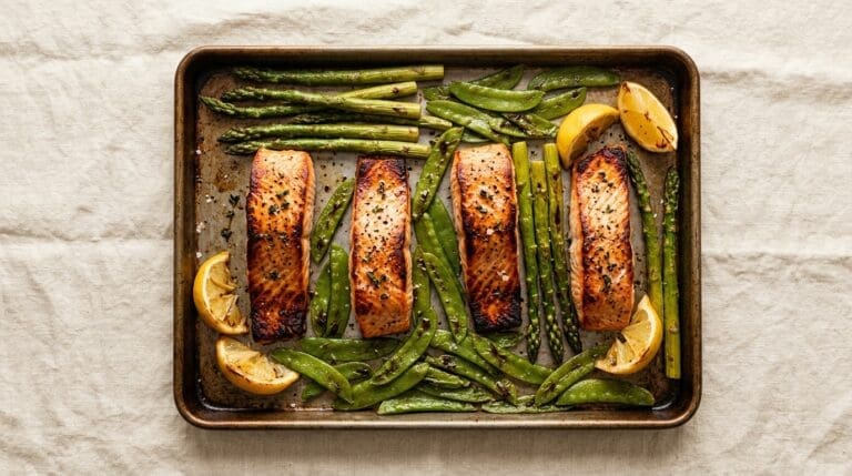 Sheet Pan Salmon & Greens