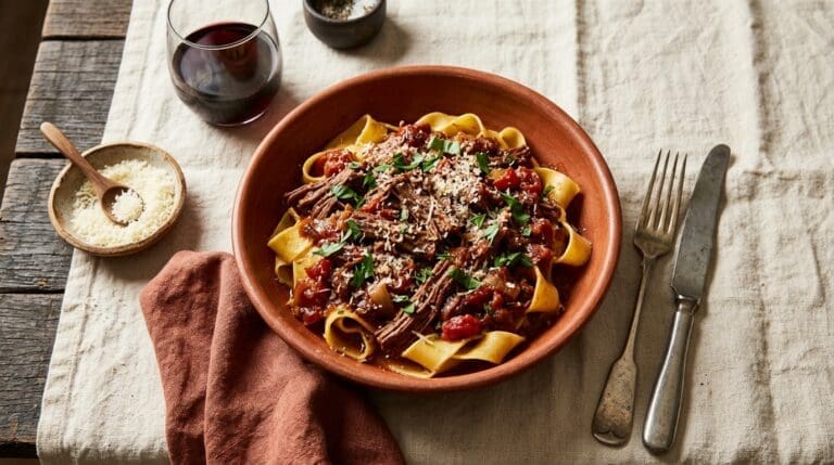 Slow Cooker Beef Ragu (Pappardelle Sauce)
