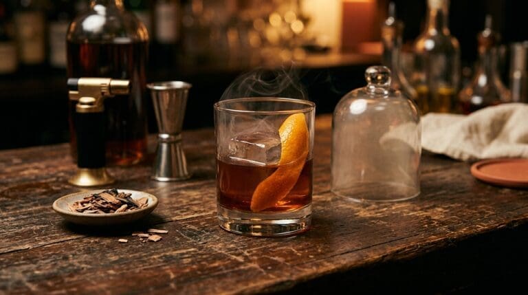 Smoke and Orange Rye Old Fashioned