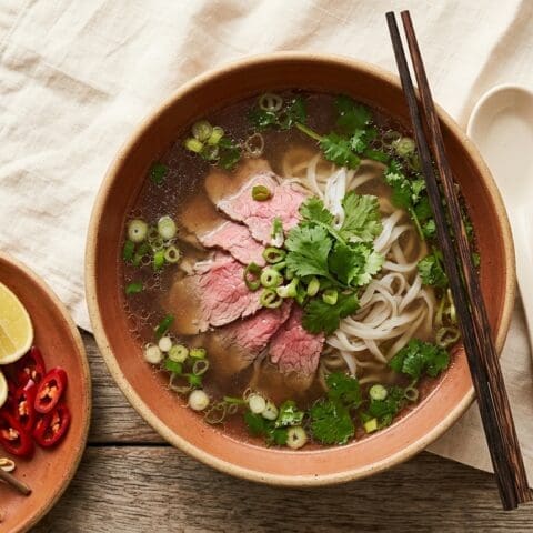 Proper Vietnamese beef pho you make at home. Food & Drinks recipe photo.