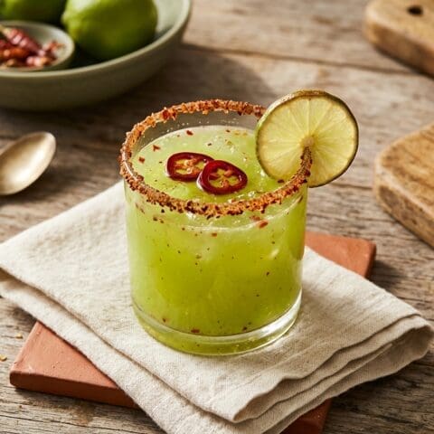 Spicy Margarita cocktail variation of The Classic Margarita. Food & Drinks recipe photo.