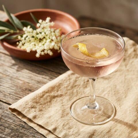 The Elderflower Cosmo cocktail variation of The Cosmopolitan. Food & Drinks recipe photo.