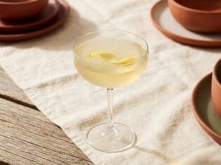 The White Cosmo cocktail variation of The Cosmopolitan. Food & Drinks recipe photo.