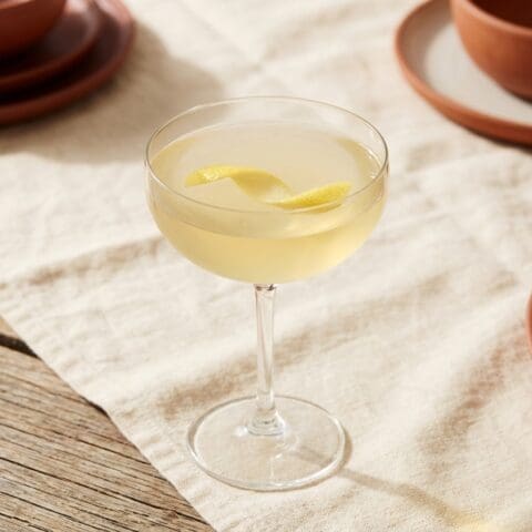 The White Cosmo cocktail variation of The Cosmopolitan. Food & Drinks recipe photo.