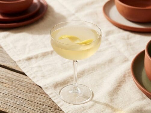 The White Cosmo cocktail variation of The Cosmopolitan. Food & Drinks recipe photo.