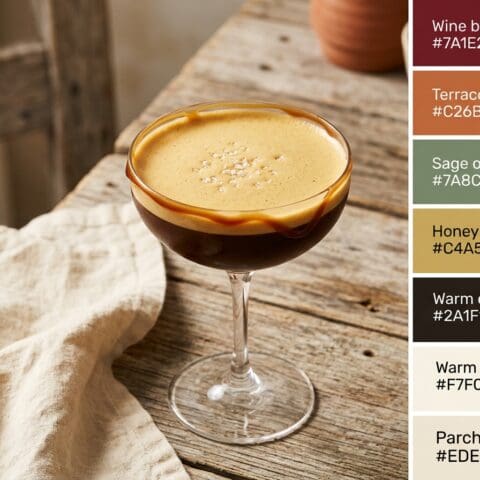 Salted Caramel Espresso Martini cocktail variation of Espresso Martini. Food & Drinks recipe photo.