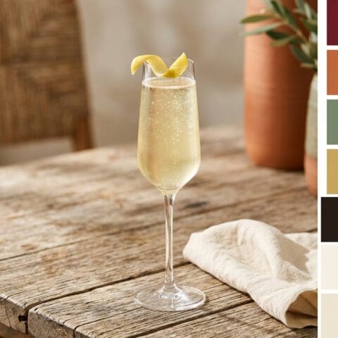 The French 76 cocktail variation of The French 75. Food & Drinks recipe photo.