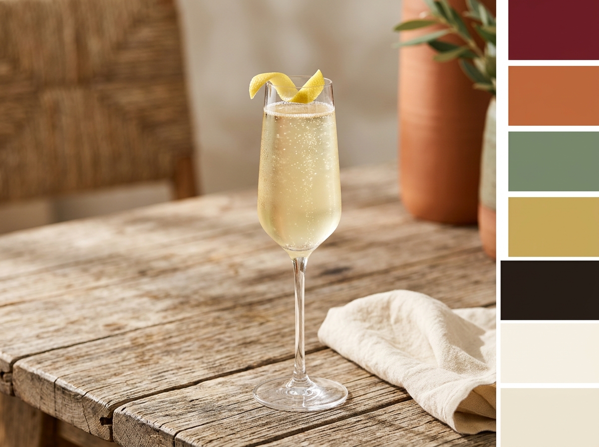 The French 76 cocktail variation of The French 75. Food & Drinks recipe photo.