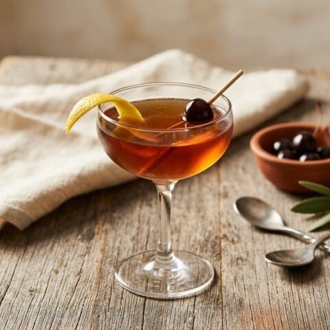The Rob Roy cocktail variation of The Manhattan. Food & Drinks recipe photo.