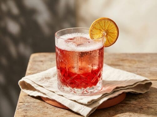 Negroni Sbagliato cocktail variation of The Negroni. Food & Drinks recipe photo.