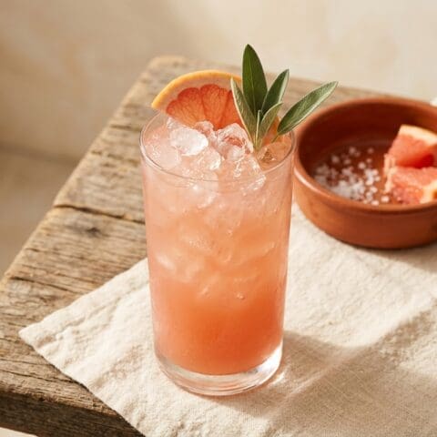 Pink Paloma cocktail variation of The Paloma. Food & Drinks recipe photo.