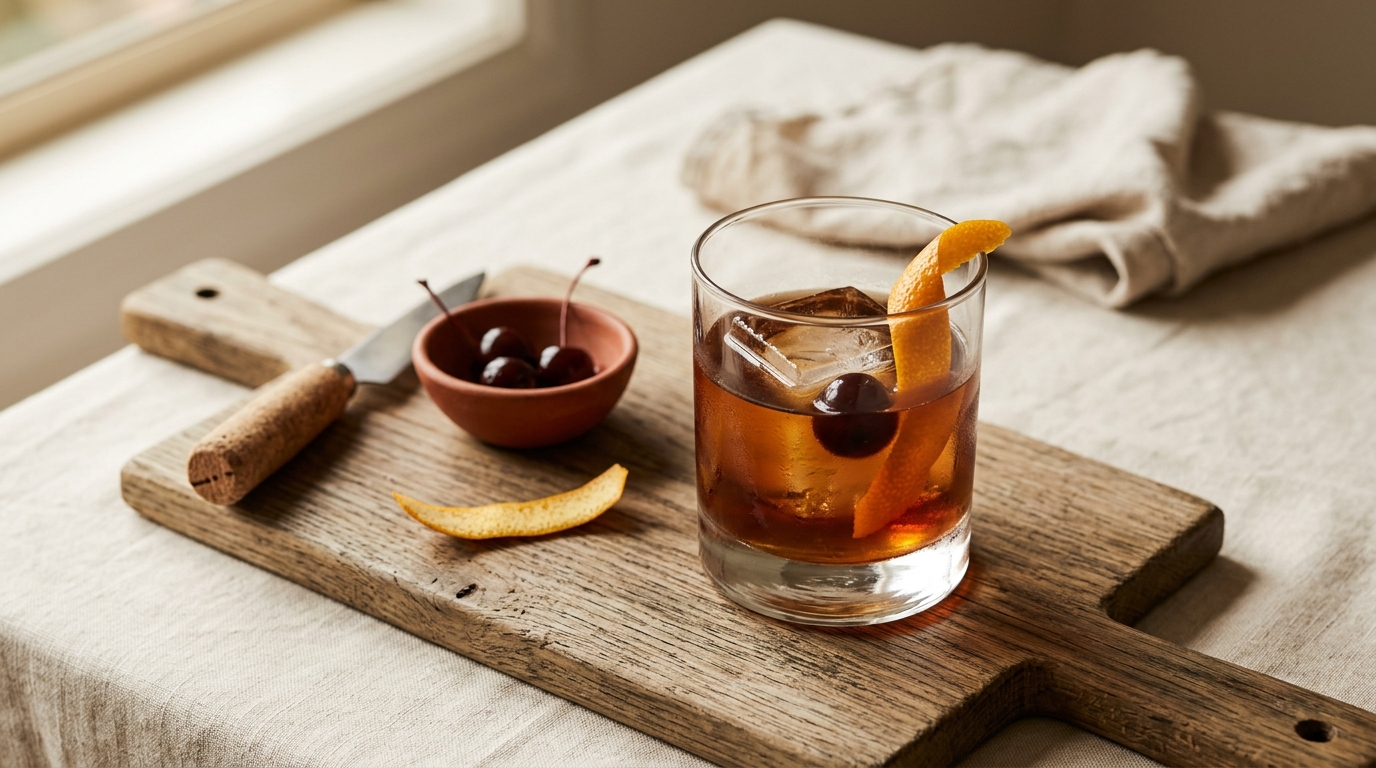 An Old Fashioned before dinner