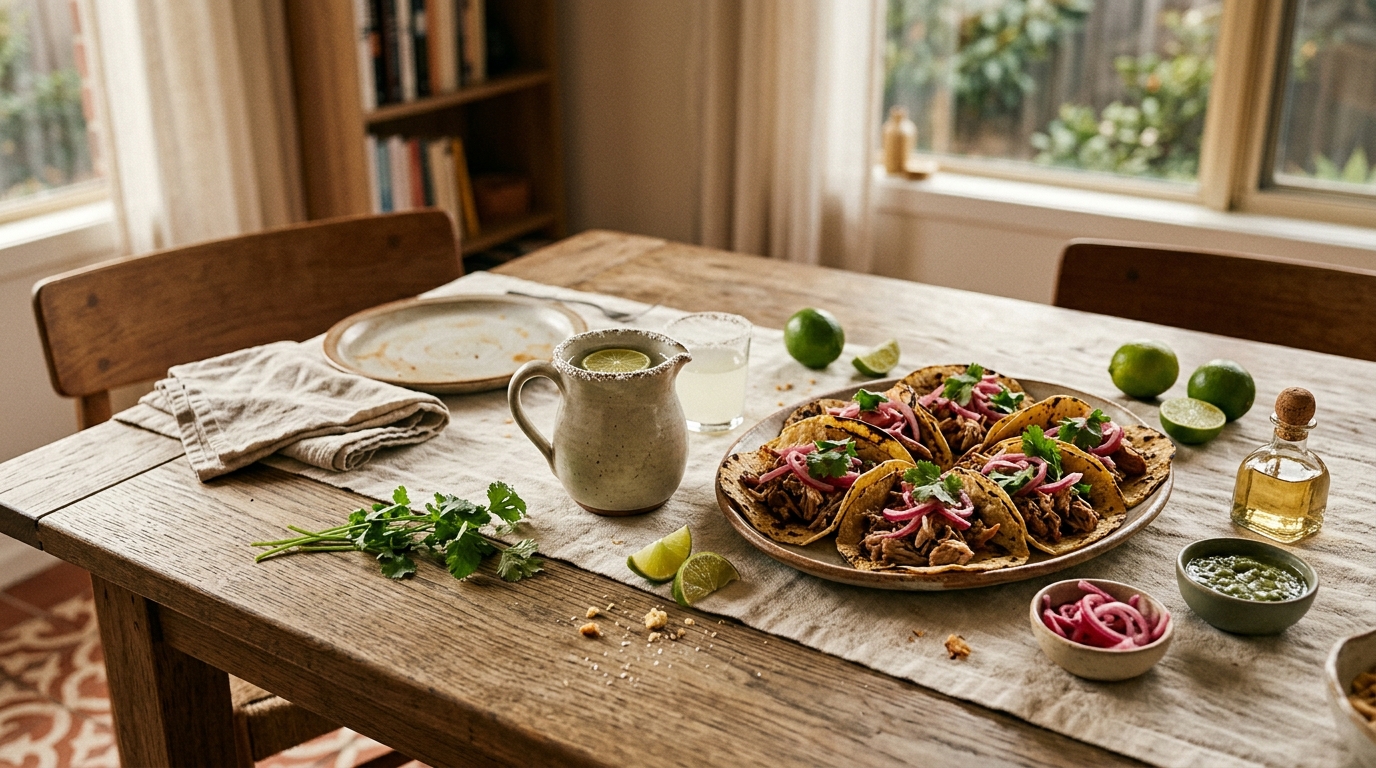 Tequila on the table