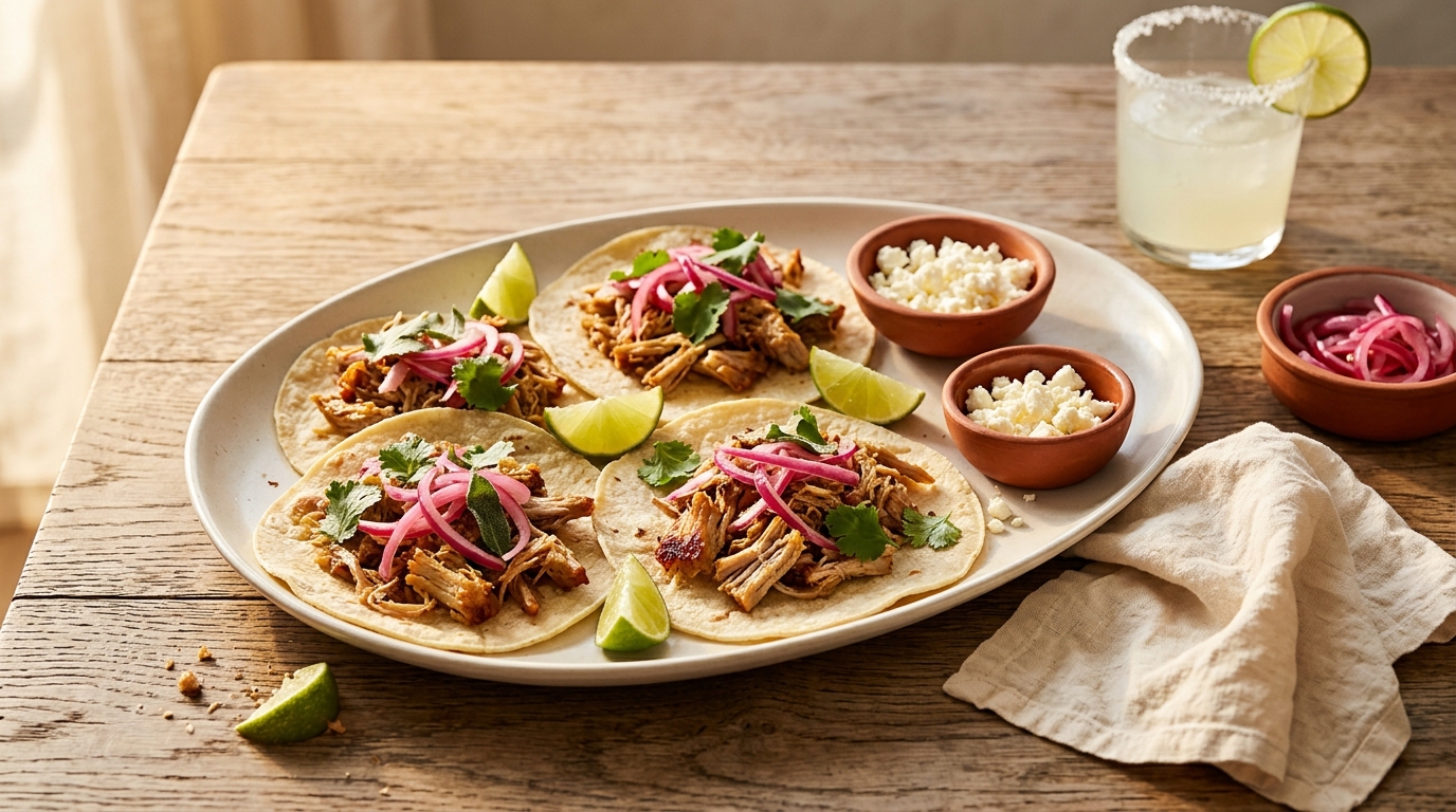 Pork carnitas tacos